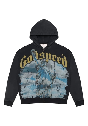 GODSPEED chrome liberty zip hoodie - Blue