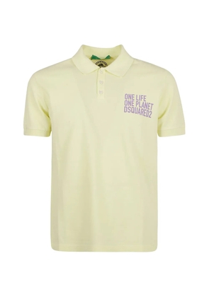 DSQUARED2 print polo shirt - Yellow