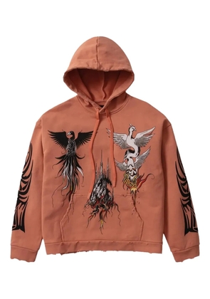 Who Decides War winged hoodie - Orange