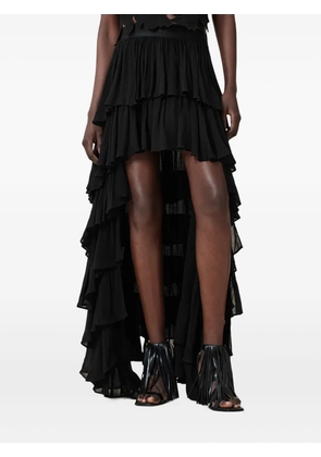 AllSaints Cavarly tiered ruffle maxi skirt - Black