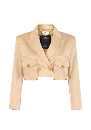 Elisabetta Franchi cargo-pocket double-breasted jacket - Neutrals