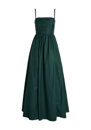 Reformation ruched spaghetti-straps maxi dress - Green