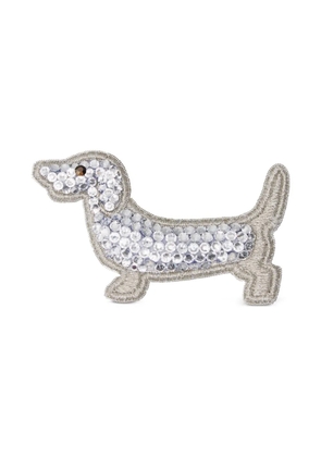 Thom Browne Hector-motif brooch - Silver