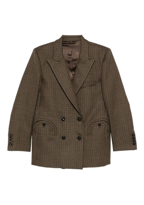 Blazé Milano houndstooth double-breasted jacket - Brown