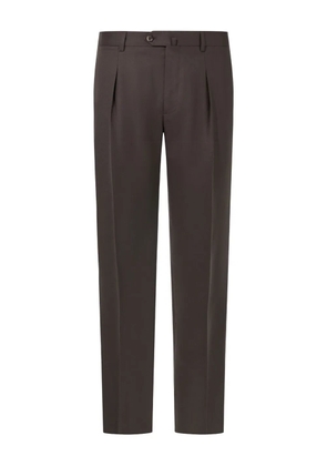 Boggi Milano pleated wool straight-leg trousers - Brown