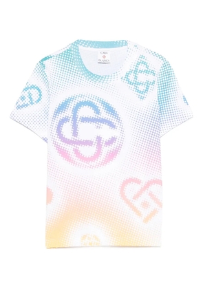 Casablanca Halftone-logo T-shirt - White