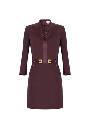 Elisabetta Franchi V-neck mini dress - Brown