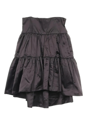 CHANEL Pre-Owned layered silk skirt - Black