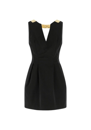 Elisabetta Franchi plaque V-neck mini dress - Black