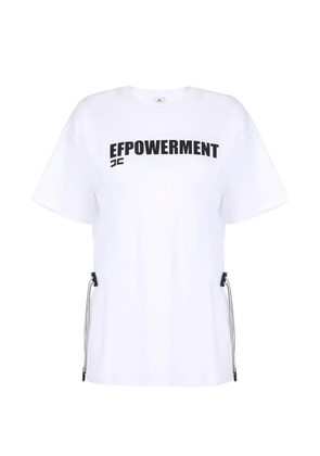 Elisabetta Franchi drawstring-detail T-shirt - White