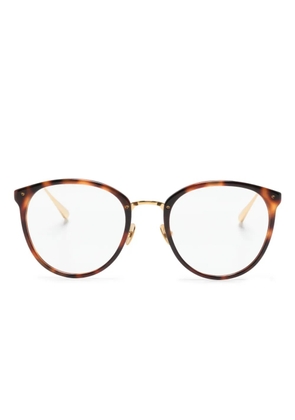 Linda Farrow Calthorpe oval-frame glasses - Gold