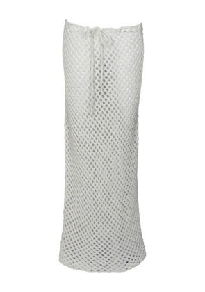 BANANHOT open-knit skirt - White