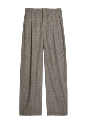 Vince Houndstooth straight-leg woven trousers - Brown