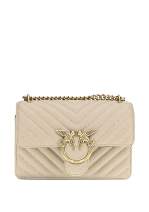 PINKO Love chevron chain shoulder bag - Neutrals