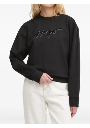 HUGO logo-embellished crew-neck sweatshirt - Black