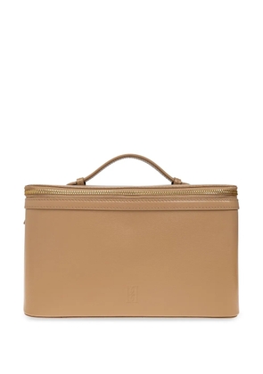 By Malene Birger logo-embossed make up bag - Brown