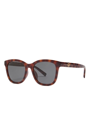 Gucci oval-frame sunglasses - Brown