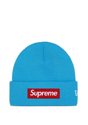 Supreme x New Era logo beanie hat - Blue