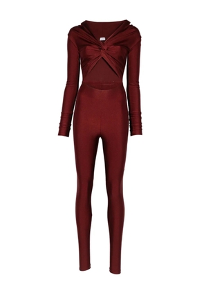 THE ANDAMANE twist-detail cut-out jumpsuit - Red
