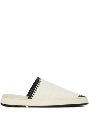 Osklen Soho crochet-detail flat mules - White