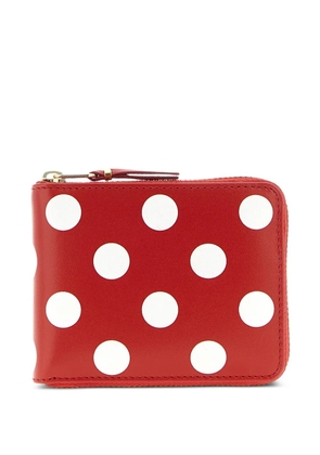Comme Des Garçons Wallet polka-dot zip-fastening wallet - Red