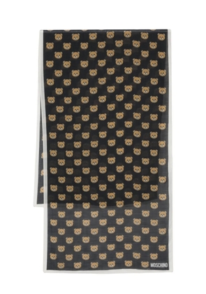 Moschino Teddy Bear-motif scarf - Black