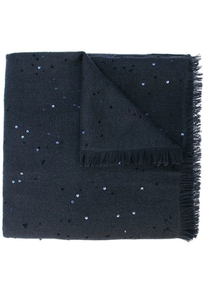 Brunello Cucinelli sequin embellished scarf - Blue