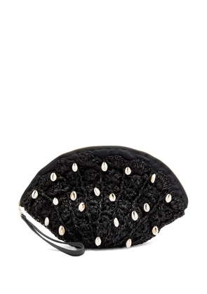 Sensi Studio seashell-embellished clutch bag - Black