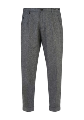 michael coal cuffed-hem tailored trousers - Grey
