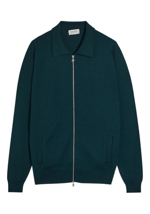 John Smedley Alston zip-fastening cardigan - Green