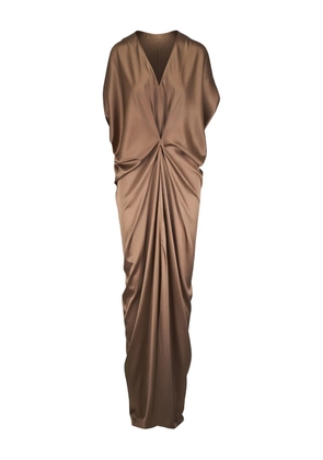 Zero + Maria Cornejo Muse V-neck draped maxi dress - Brown