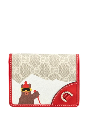 Gucci logo-pattern wallet - Neutrals