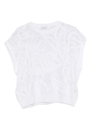 Brunello Cucinelli knit T-shirt - White