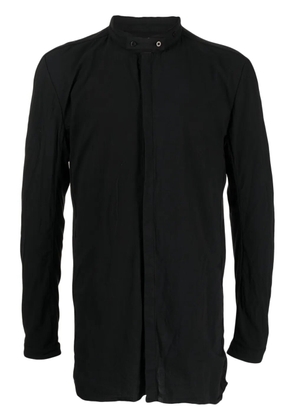 Boris Bidjan Saberi stand-up-collar cotton shirt - Black