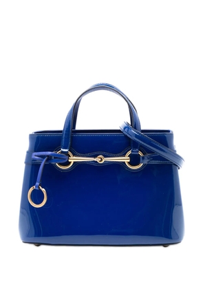Gucci Pre-Owned 2016-2025 Patent Bright Bit satchel - Blue