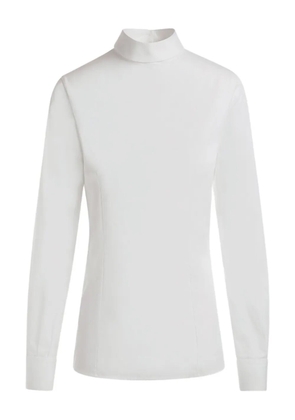 Bally high-neck button-fasteningblouse - White
