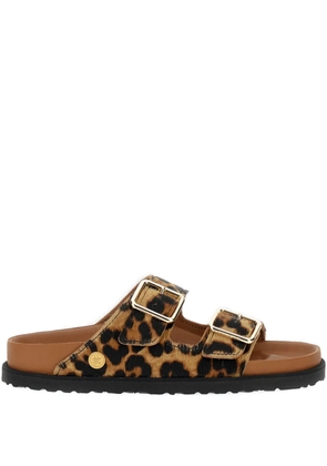 BIRKENSTOCK 1774 Becomes Berlin Arizona leopard adjustable-buckles sandals - Brown