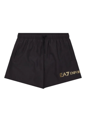 Ea7 Emporio Armani logo-print swim shorts - Black