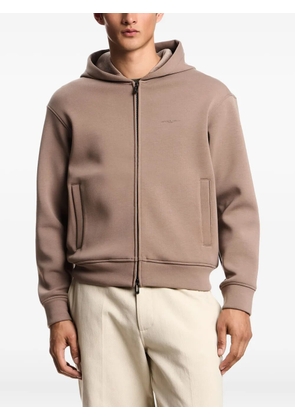 Emporio Armani zip-up hoodie - Neutrals