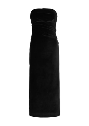 TOVE strapless ruched midi dress - Black