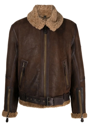 Belstaff Wilder zip-up biker jacket - Brown