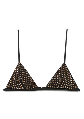 Patrizia Pepe rhinestone-embellished bra - Black