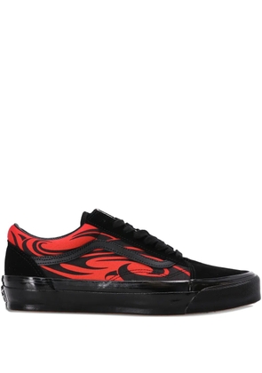 Vans flame-embellished low-top sneakers - Black