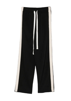 COLE BUXTON stripe drawstring trousers - Black