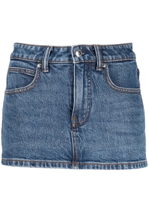 Alexander Wang mid-rise denim skort - Blue