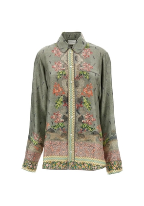 Pierre-Louis Mascia Aloe floral-print shirt - Green