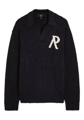 Represent initial collared sweater - Black