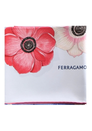 Ferragamo floral silk scarf - Blue
