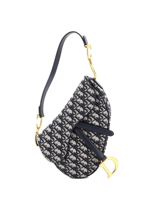 Christian Dior Pre-Owned Saddle Handbag Oblique Canvas Medium shoulder bag - Blue