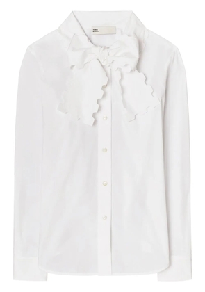 Tory Burch scalloped-blow poplin blouse - White